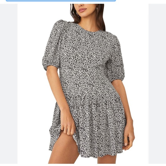 Free People Dancing in the Dark open back mini dress MED - Picture 2 of 7